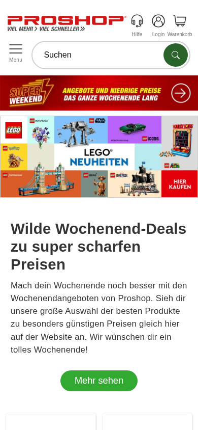 Screenshot of proshop.de