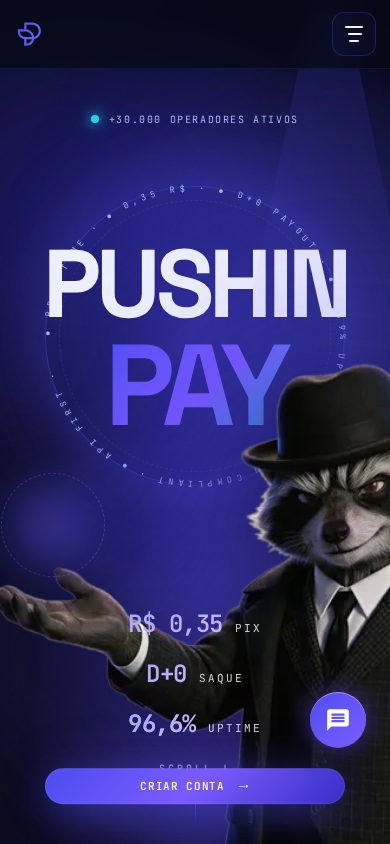 Screenshot of pushinpay.com.br