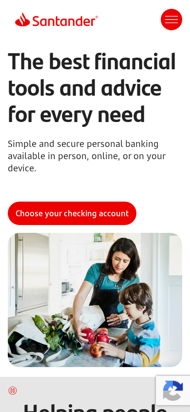 Screenshot of santanderbank.com