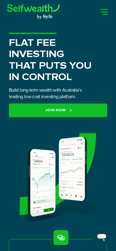 Screenshot of selfwealth.com.au