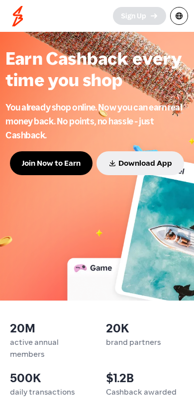 Screenshot of shopback.sg