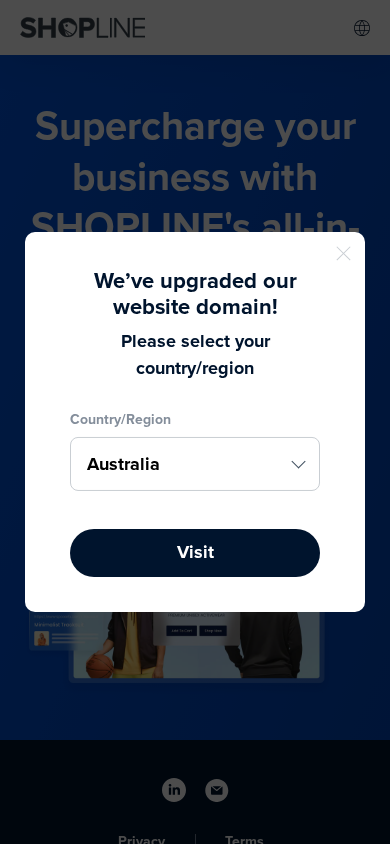 Screenshot of shoplineapp.com