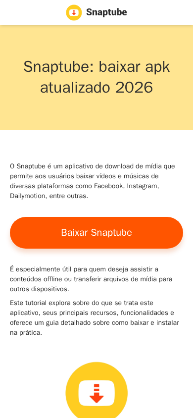 Screenshot of snaptube.blog.br