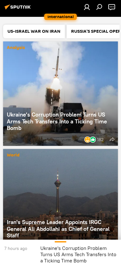 Screenshot of sputnikglobe.com