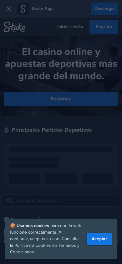 Screenshot of stake.pe