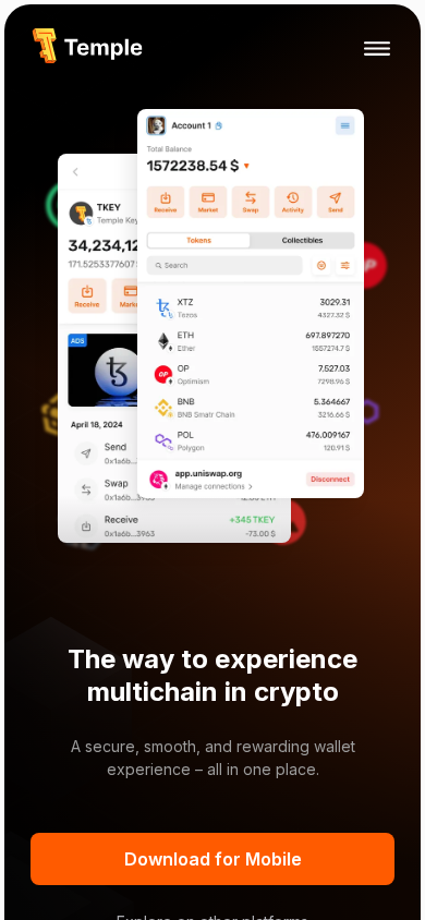 Screenshot of templewallet.com