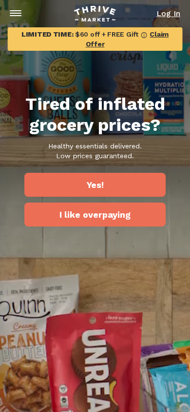Screenshot of thrivemarket.com
