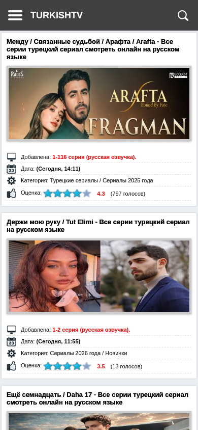 Screenshot of turkishtv.co