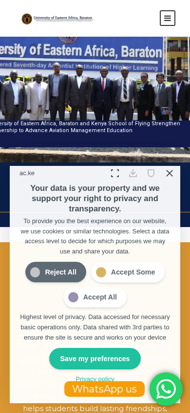 Screenshot of ueab.ac.ke