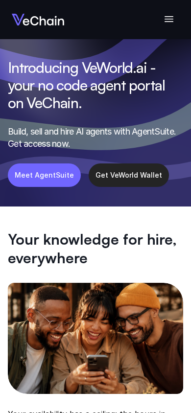 Screenshot of vechain.org