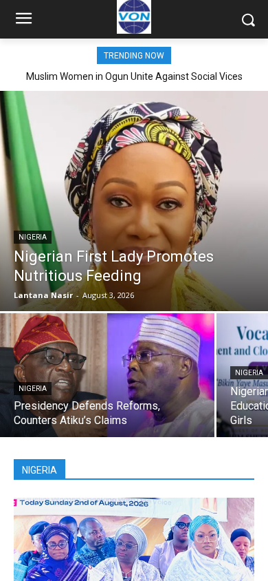 Screenshot of von.gov.ng