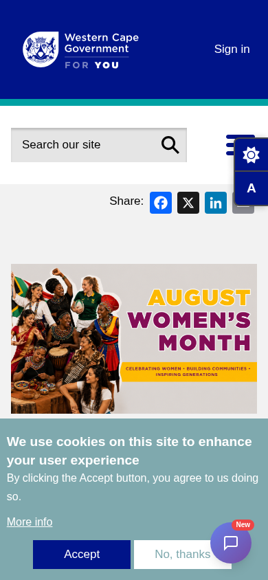 Screenshot of westerncape.gov.za
