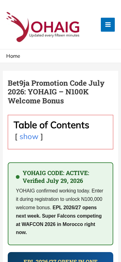 Screenshot of yohaig.ng